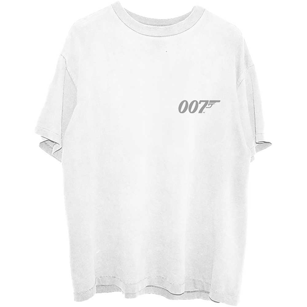 James Bond 007 Unisex T-Shirt: Goldeneye Japanese Poster (White) (Back Print)