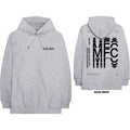 The 1975 Unisex Pullover Hoodie: ABIIOR MFC (Grey) (Back Print)