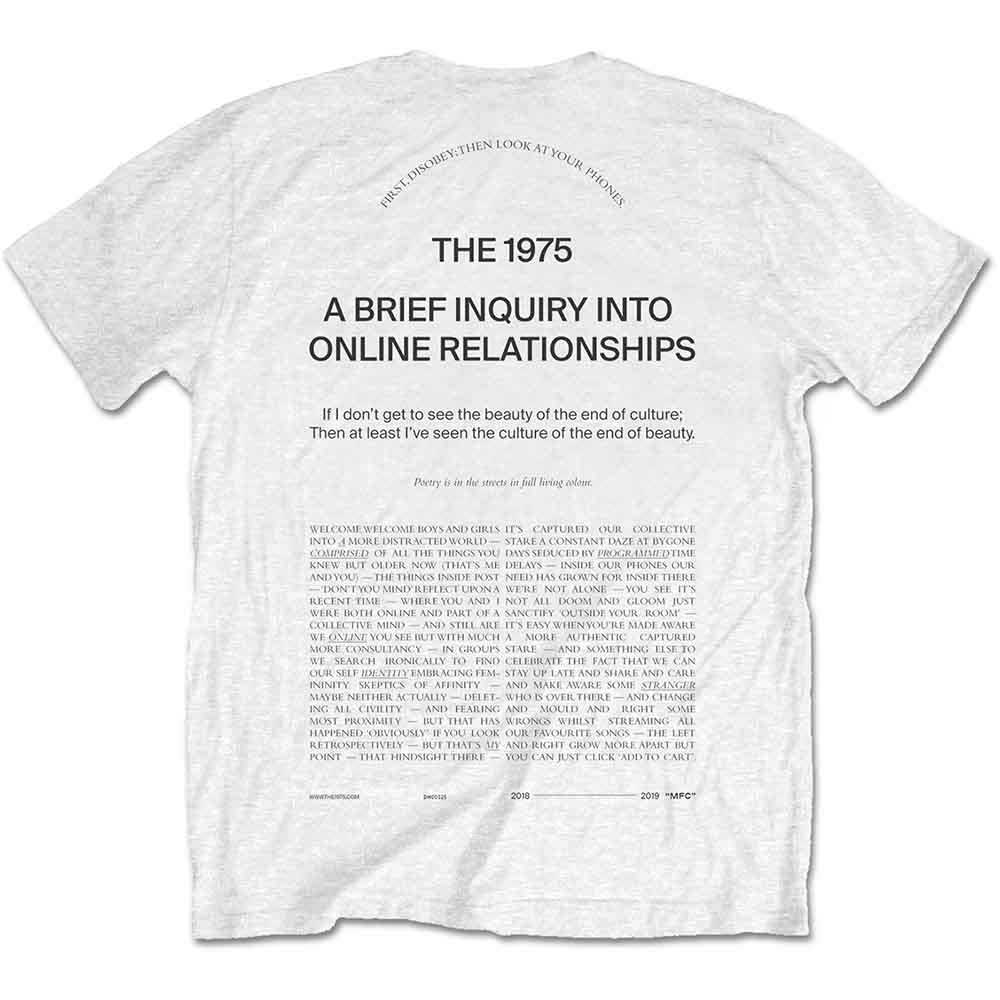 The 1975 Unisex T-Shirt: ABIIOR Welcome Welcome (White) (Back Print)