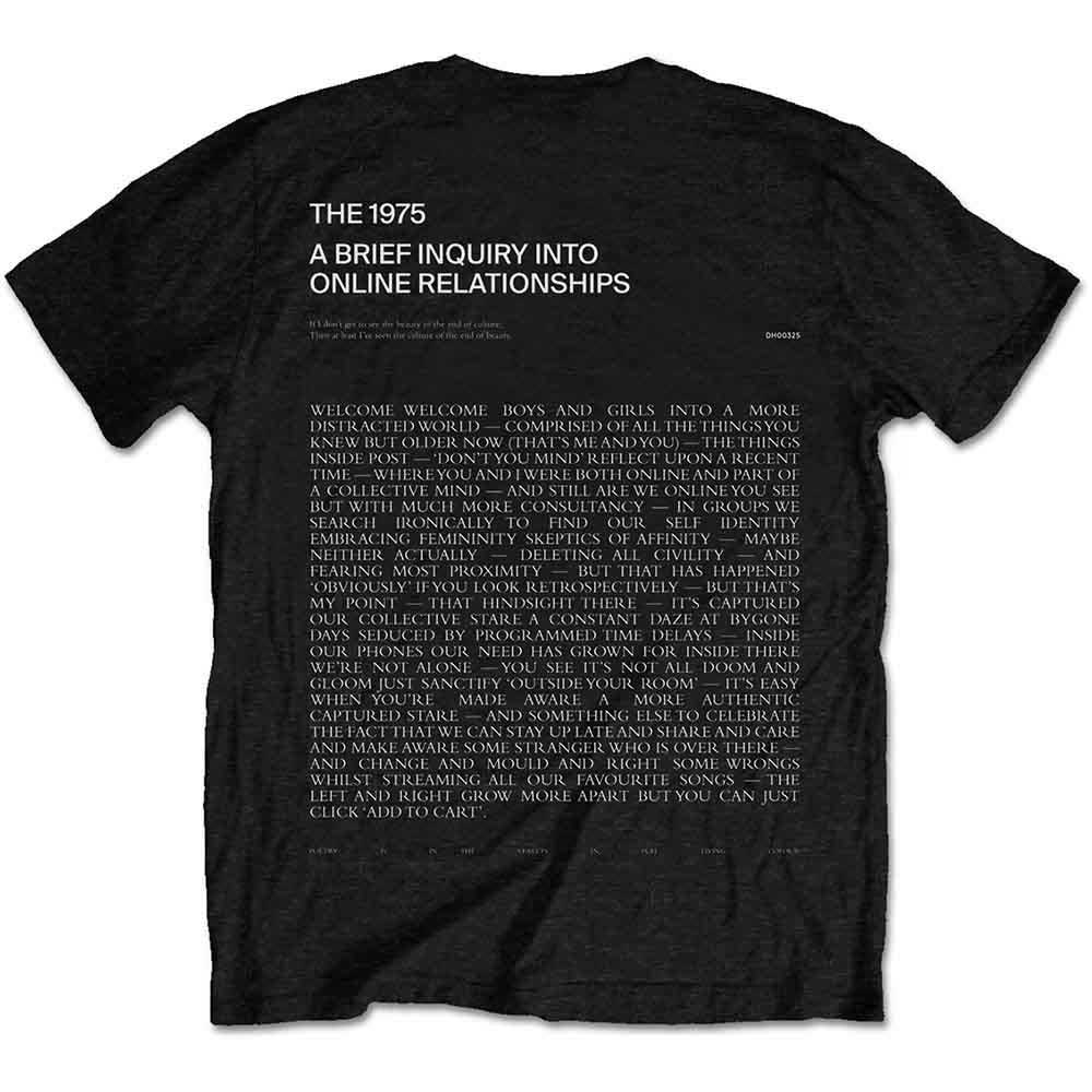 The 1975 Unisex T-Shirt: ABIIOR Welcome Welcome Version 2. (Black) (Back Print)