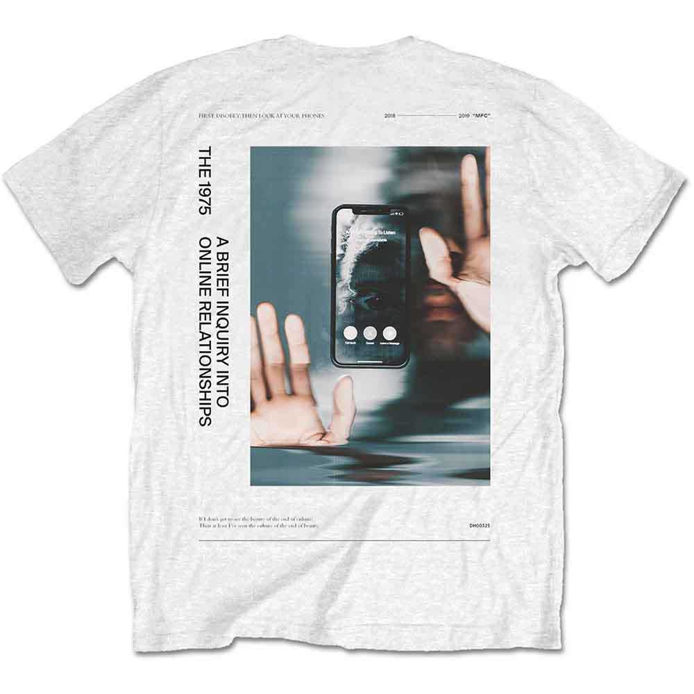 The 1975 Unisex T-Shirt: ABIIOR Side Face Time (White) (Back Print)