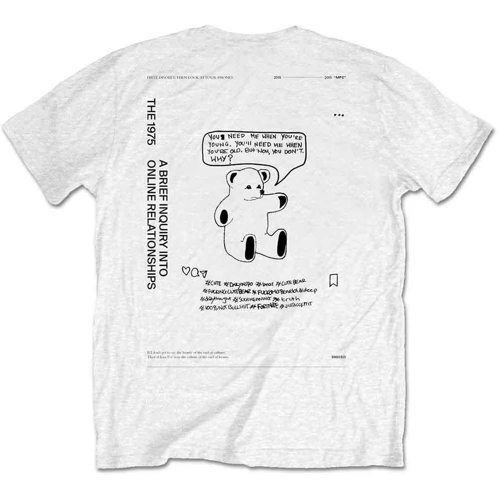 The 1975 Unisex T-Shirt: ABIIOR Teddy (White) (Back Print)