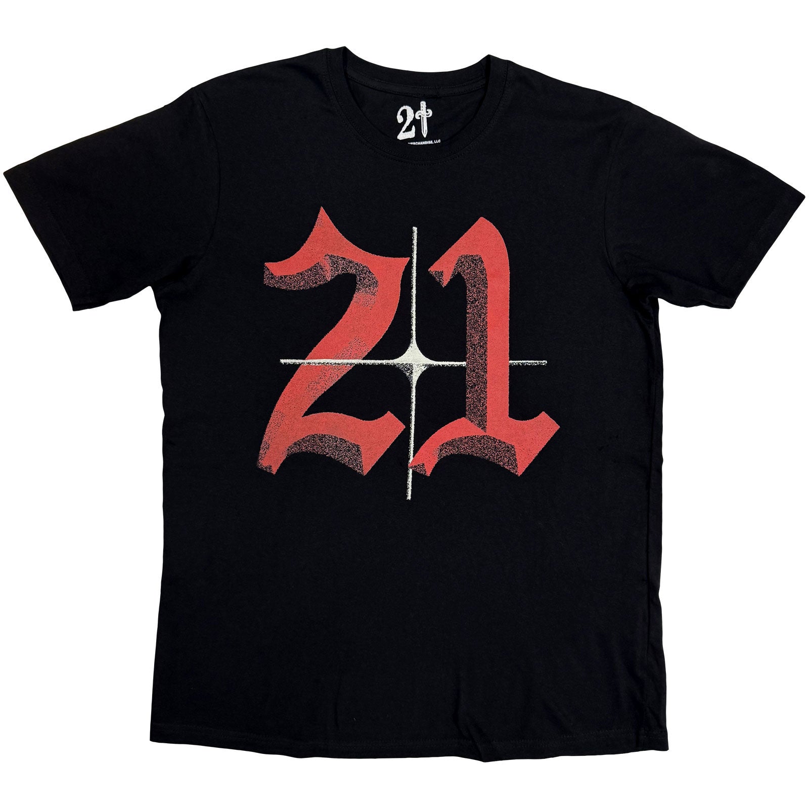 21 Savage Unisex T-Shirt: Death Before Dishonor Daggers (Black) (Back Print)