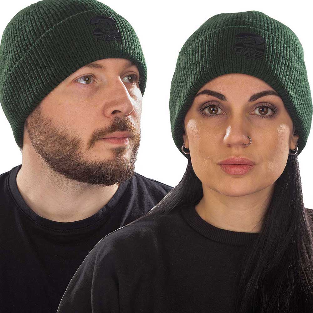 Tupac Unisex Beanie Hat: Fist Logo (Green) (Roll Up)