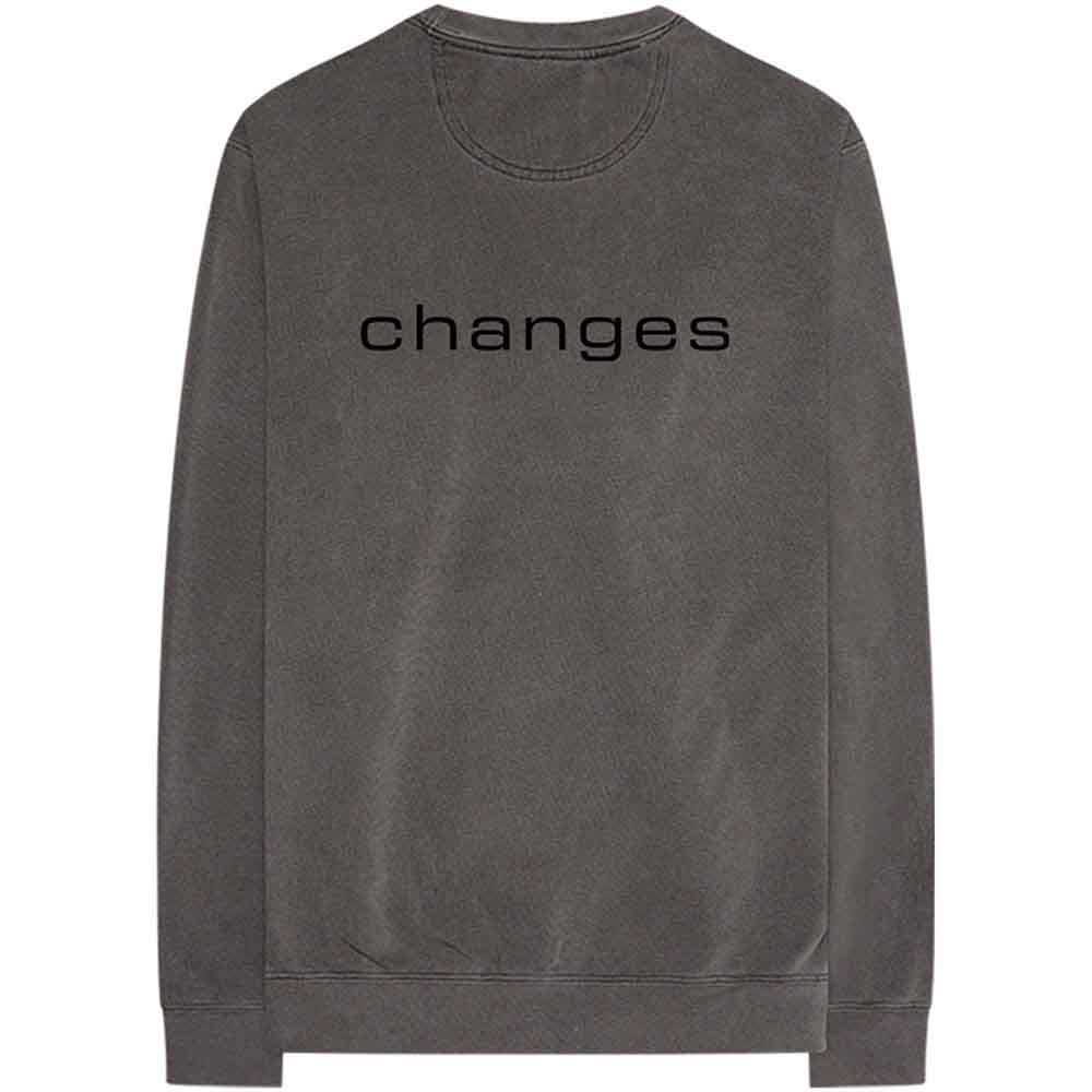 Tupac Unisex Long Sleeve T-Shirt: Changes Side Photo (Charcoal Grey) (Back Print)