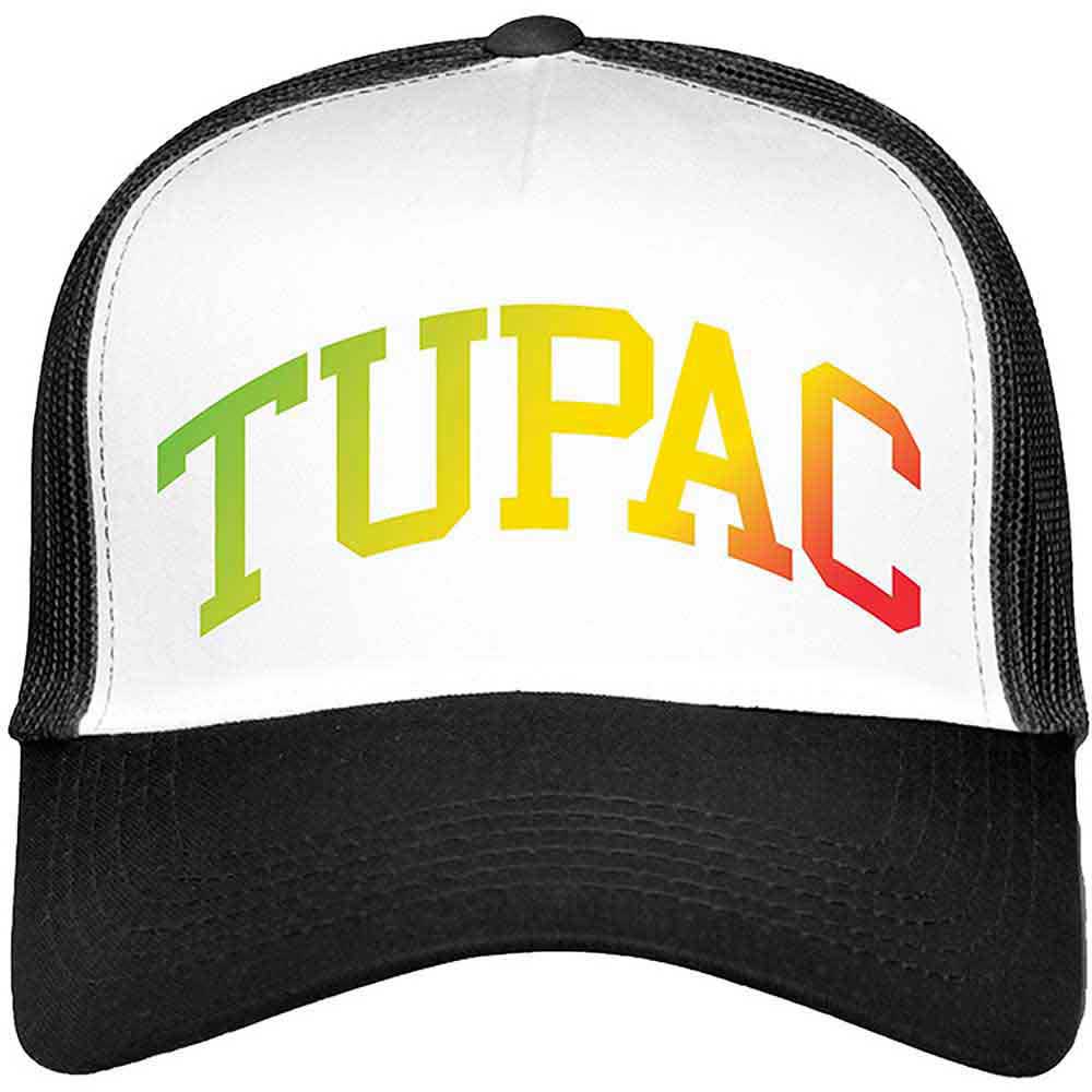 Tupac Unisex Mesh Back Cap: Gradient Logo (Black & White)