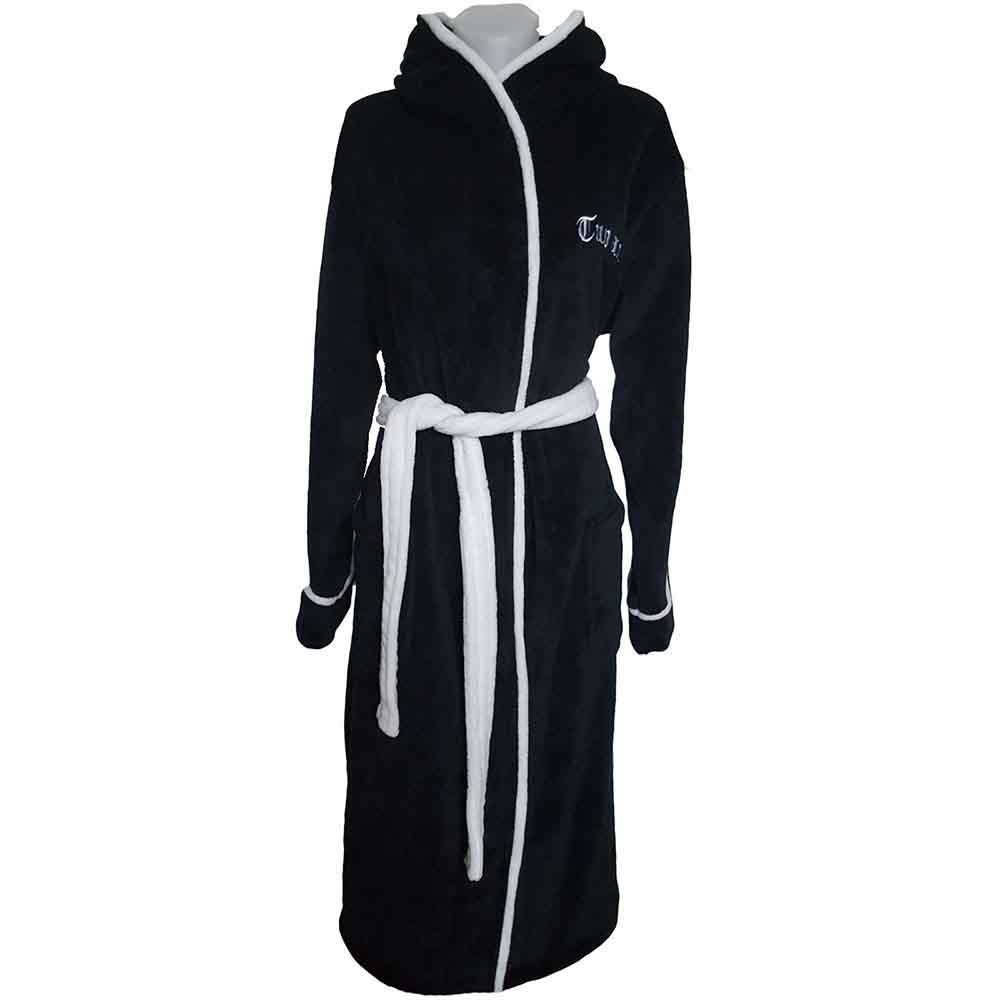 Tupac Unisex Bathrobe: Cross (Black) (Back Print)