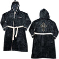 Tupac Unisex Bathrobe: Cross (Black) (Back Print)