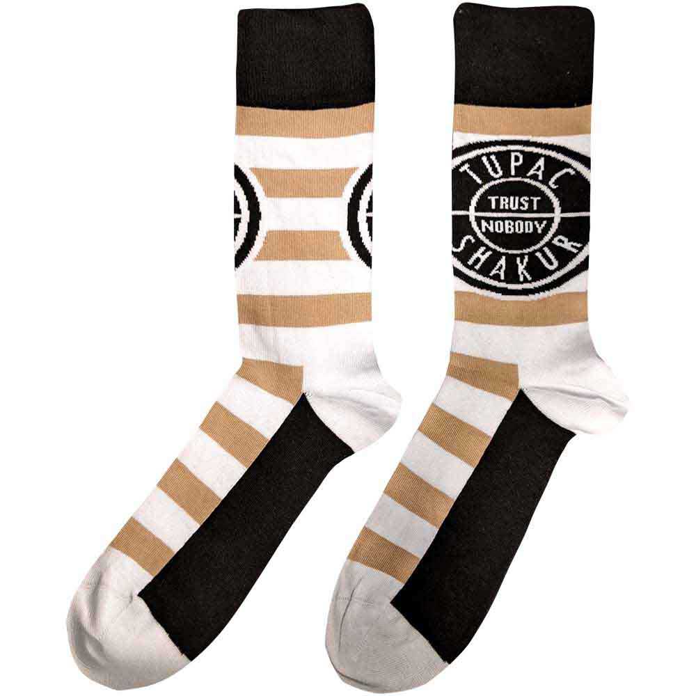 Tupac Unisex Ankle Socks: Trust Nobody (White) (UK Size 7 - 11)