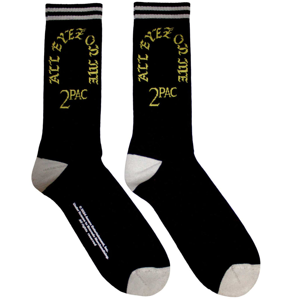 Tupac Unisex Terry Socks: All Eyez On Me (Black)