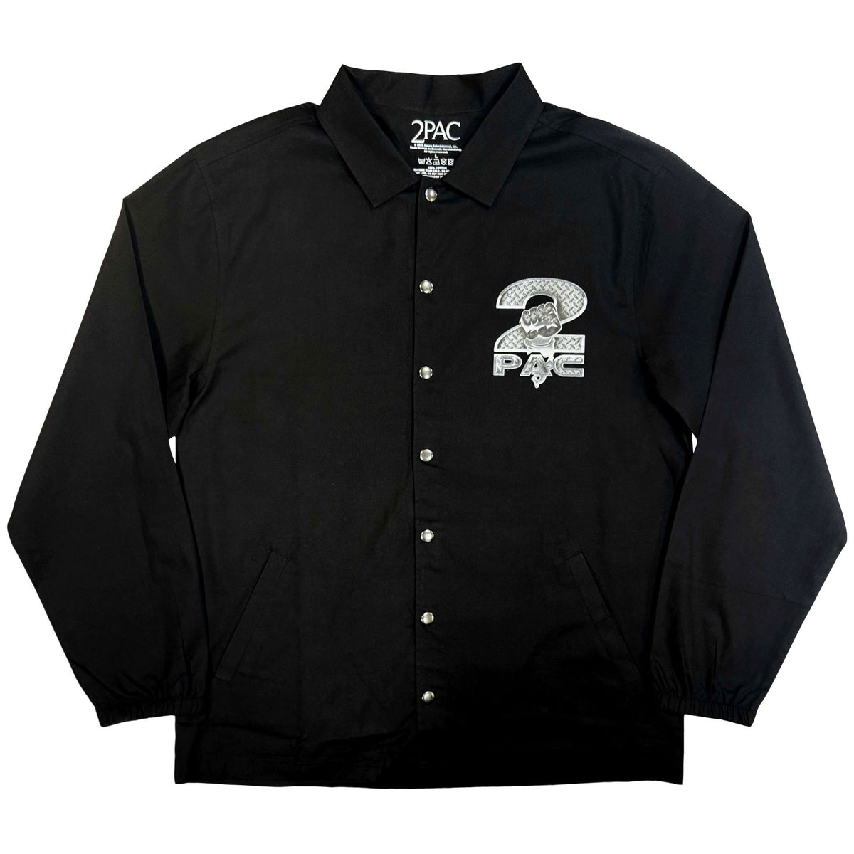 Tupac Unisex Shirt: Steel Logo (Black) (Back Print)