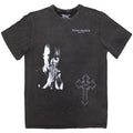 Tupac Unisex Stone Wash T-Shirt: Photo Cross (Charcoal Grey)