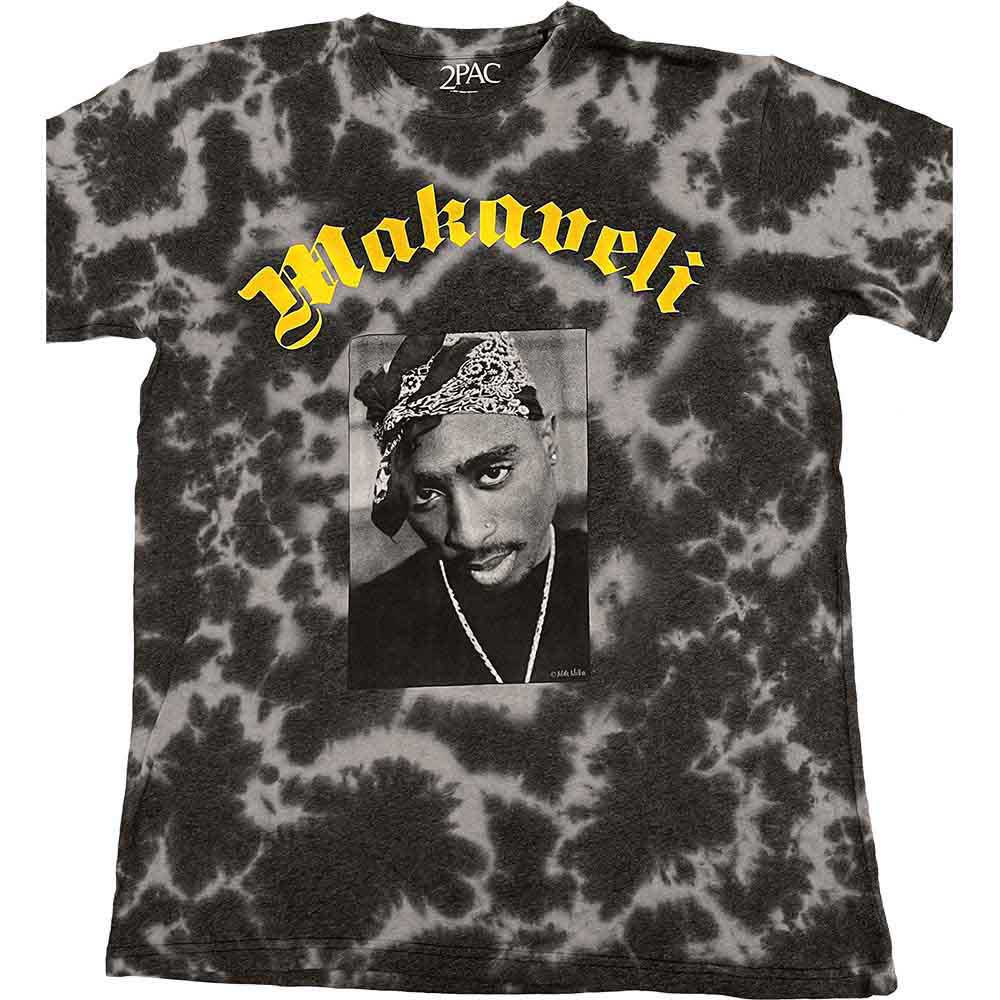 Tupac Unisex T-Shirt: Makaveli (Grey) (Back Print & Wash Collection)