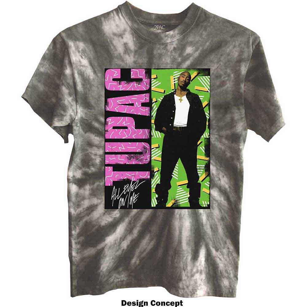Tupac Unisex T-Shirt: All Eyez On Me (Green) (Wash Collection)