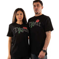 Tupac Unisex T-Shirt: Rose Logo (Black) (Embellished)