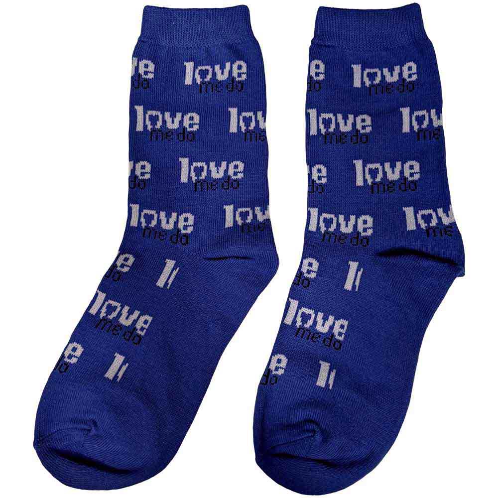 The Beatles Unisex Ankle Socks: Love Me Do (Blue) (UK Size 7 - 11)