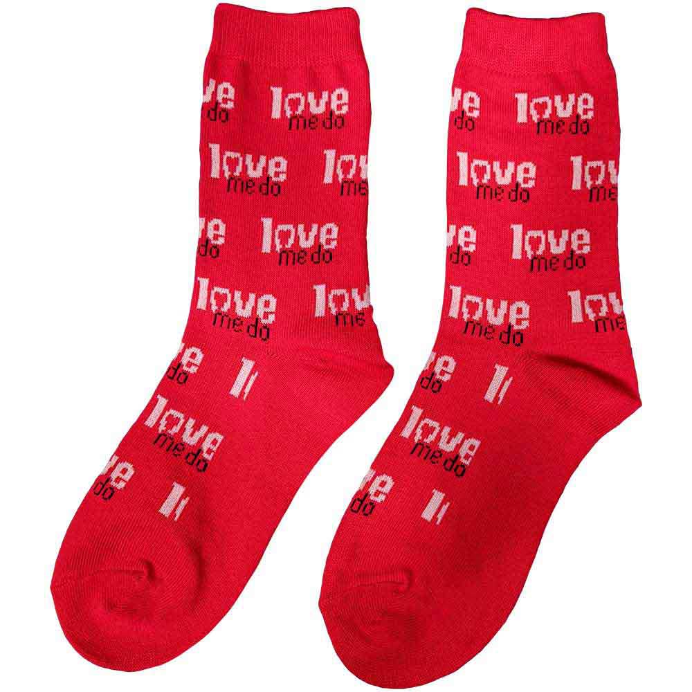 The Beatles Unisex Ankle Socks: Love Me Do (Red) (UK Size 7 - 11)