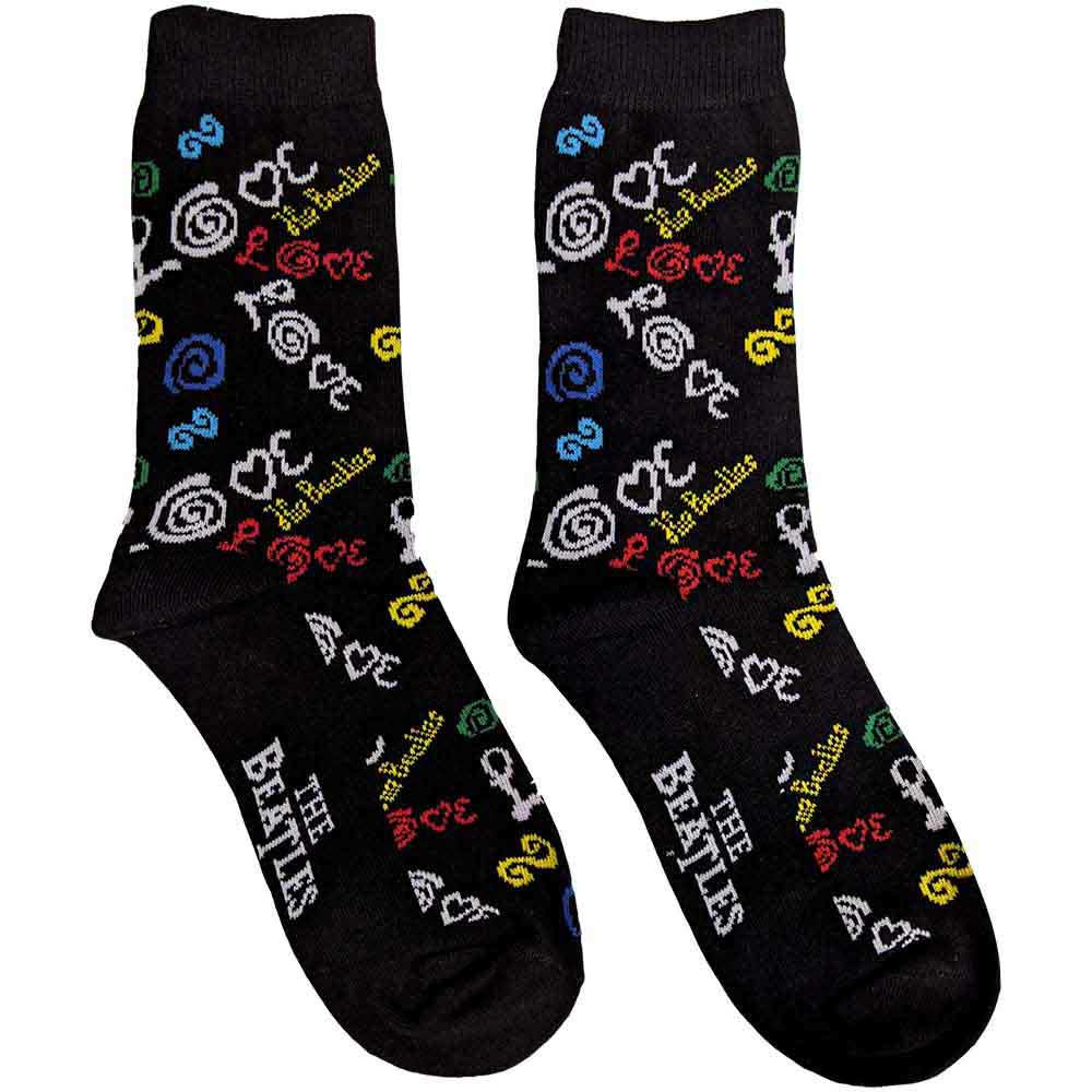 The Beatles Unisex Ankle Socks: Love (Dark Blue) (UK Size 7 - 11)