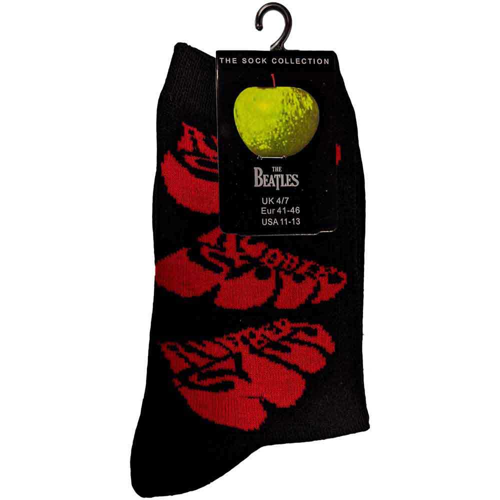 The Beatles Ladies Ankle Socks: Rubber Soul (Black) (UK Size 4 - 7)