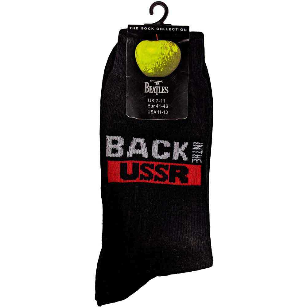 The Beatles Unisex Ankle Socks: Back in the USSR (Black) (UK Size 7 - 11)