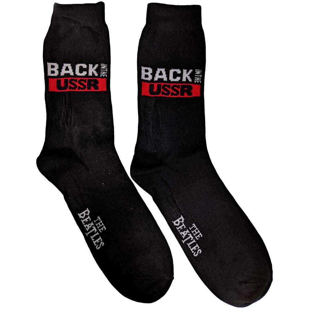 The Beatles Ladies Ankle Socks: Back in the USSR (Black) (UK Size 4 - 7)