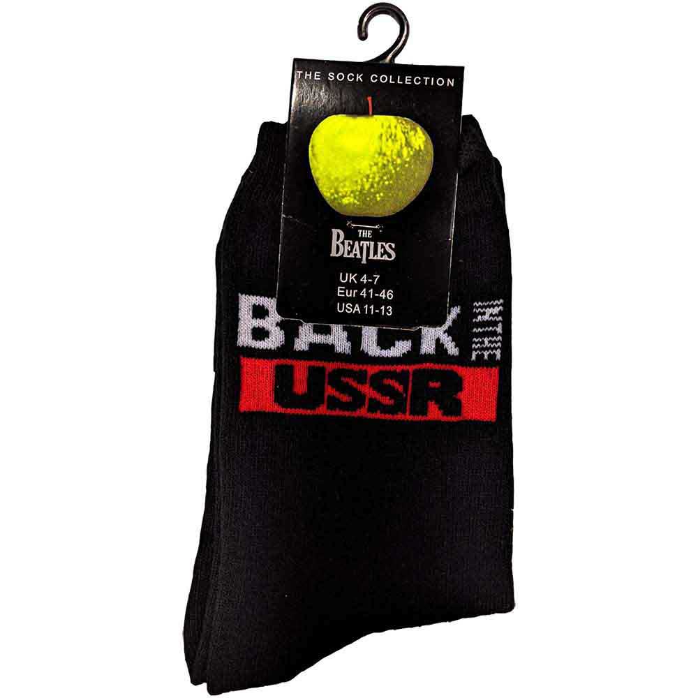 The Beatles Ladies Ankle Socks: Back in the USSR (Black) (UK Size 4 - 7)
