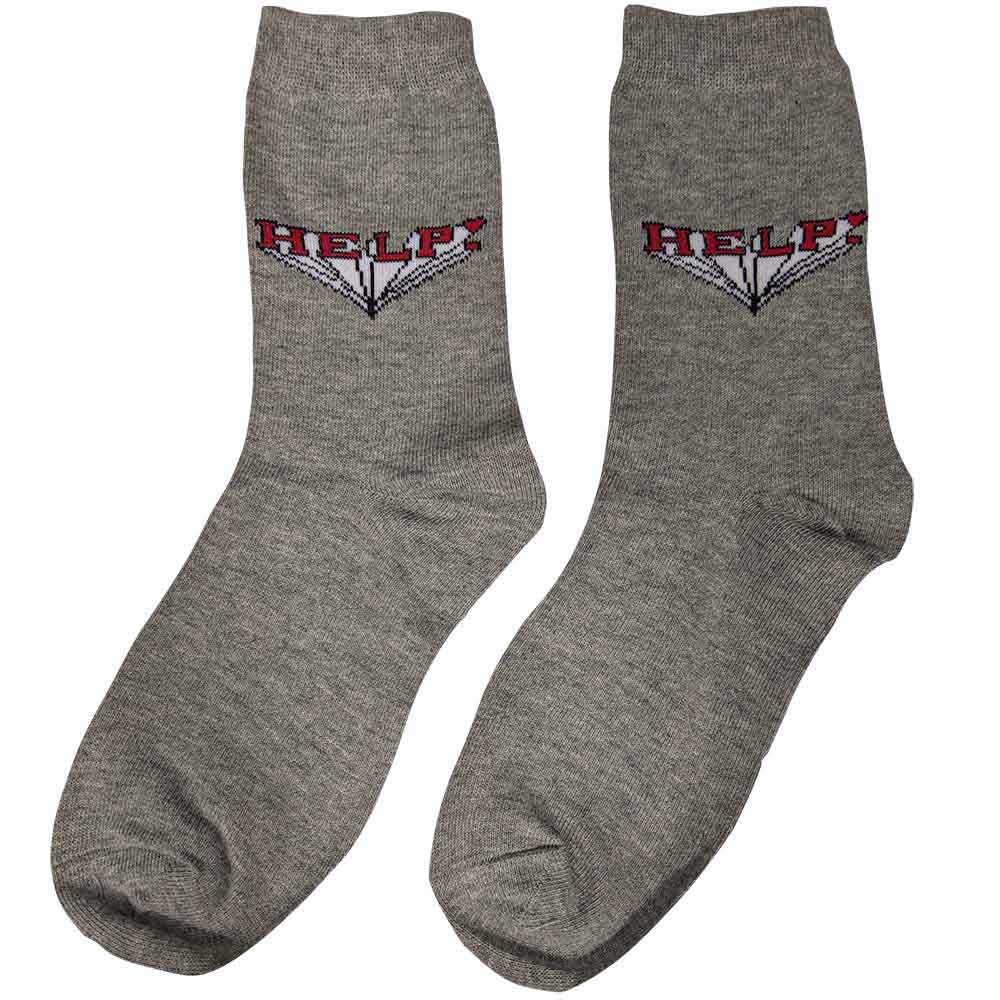 The Beatles Ladies Ankle Socks: HELP! (Grey) (UK Size 4 - 7)