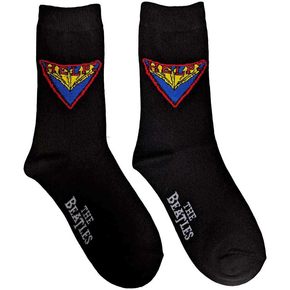 The Beatles Ladies Ankle Socks: HELP! (Black) (UK Size 4 - 7)