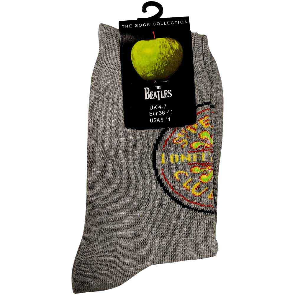 The Beatles Ladies Ankle Socks: Sgt Pepper (Grey) (UK Size 4 - 7)