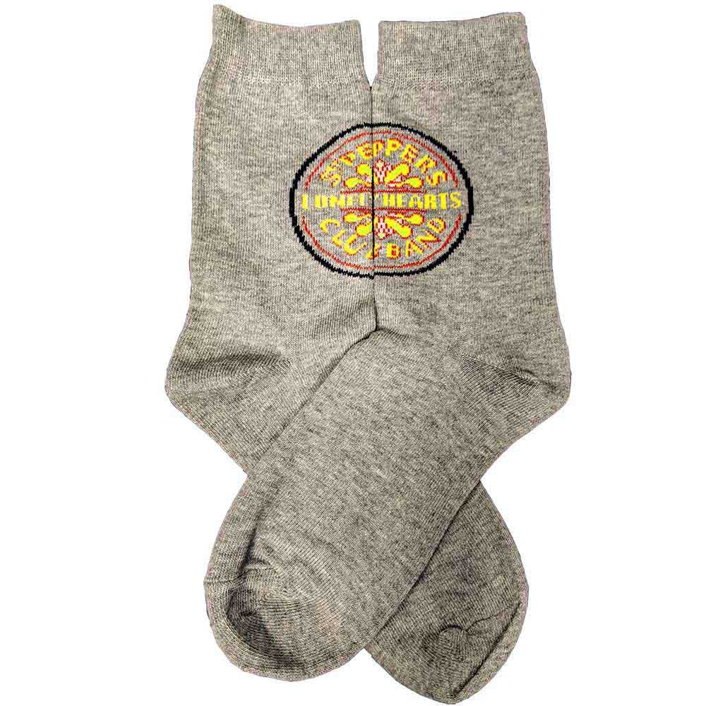 The Beatles Ladies Ankle Socks: Sgt Pepper (Grey) (UK Size 4 - 7)