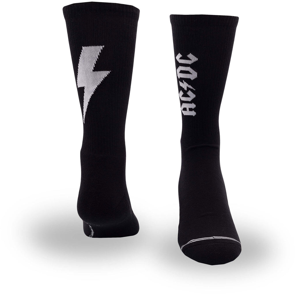 AC/DC Unisex Crew Socks: Bolt (Black)  (UK Size 6.5 - 11)