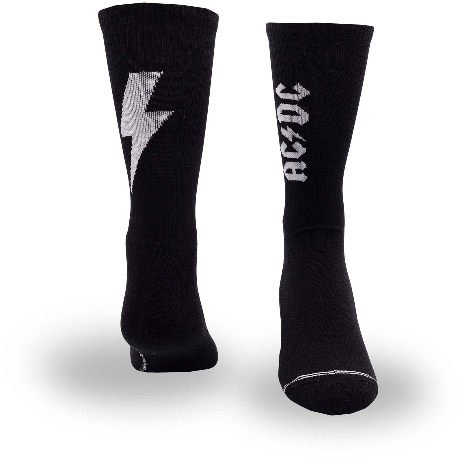 AC/DC Unisex Crew Socks: Bolt (Black)  (UK Size 6.5 - 11)