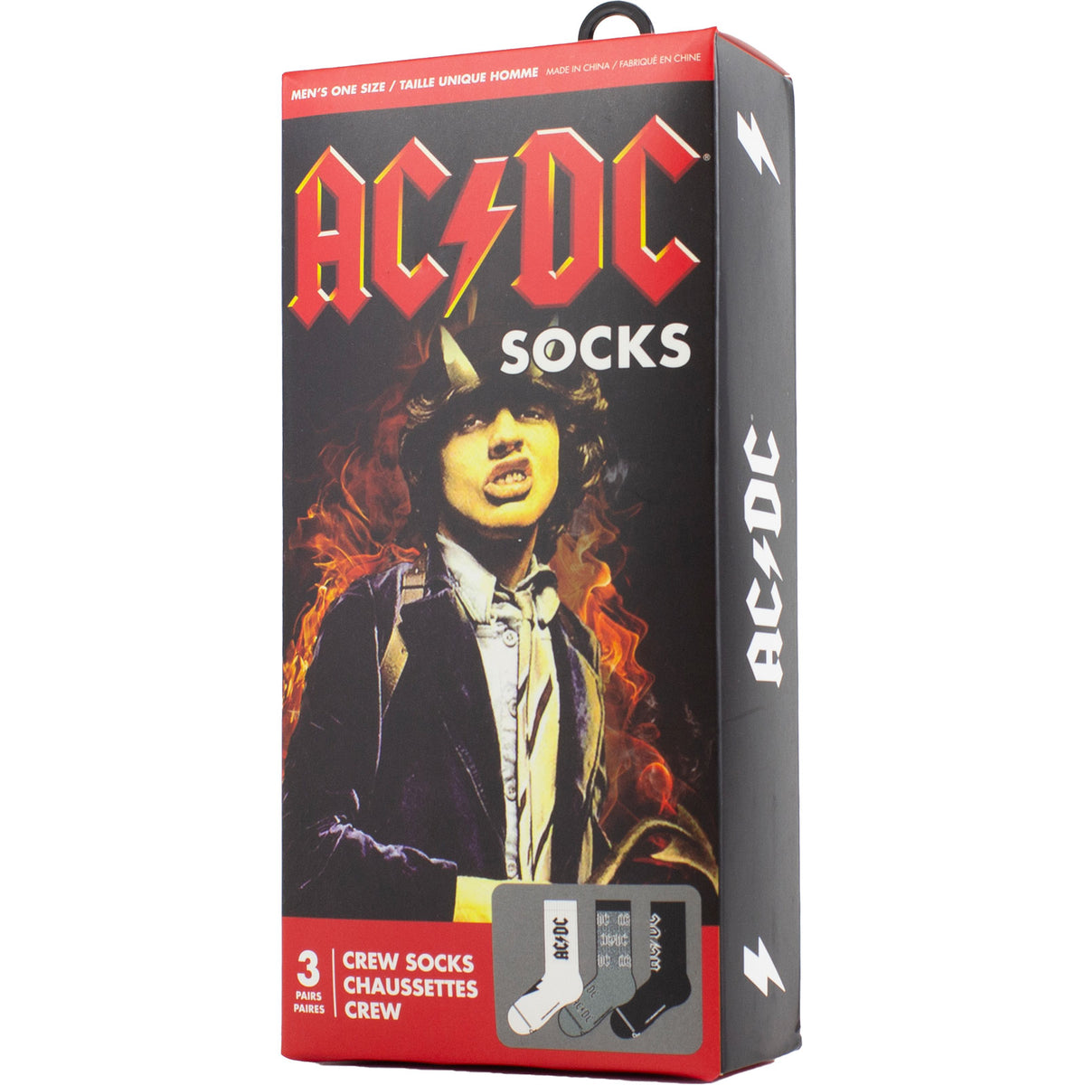 AC/DC Unisex Sock Gift Box: Logos (Multicolour)  (UK Size 6.5 - 11)
