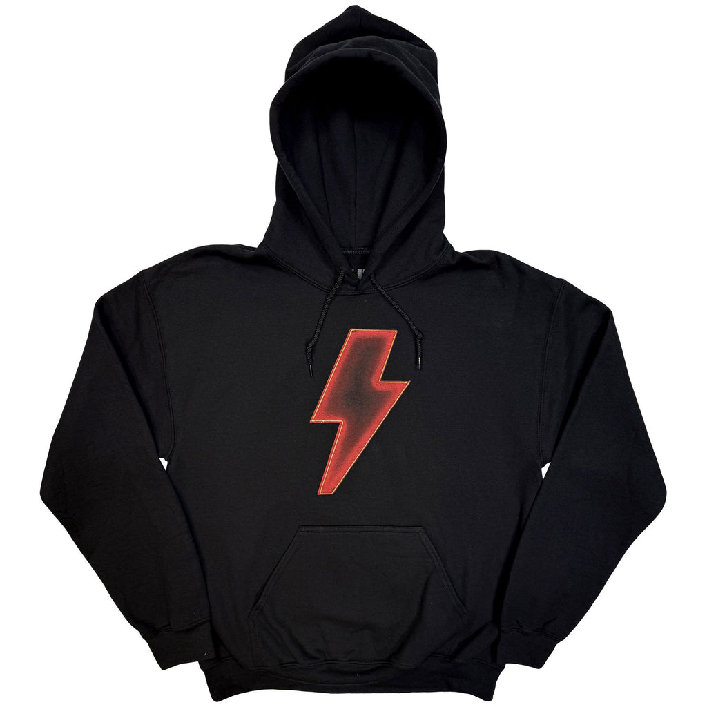 AC/DC Unisex Pullover Hoodie: Lightning Bolt World Tour '24-'25 (Black) (Back Print & Ex-Tour)