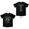 AC/DC Unisex T-Shirt: B&W Photo EU Tour ‘25 (Black) (Back Print & Ex-Tour)