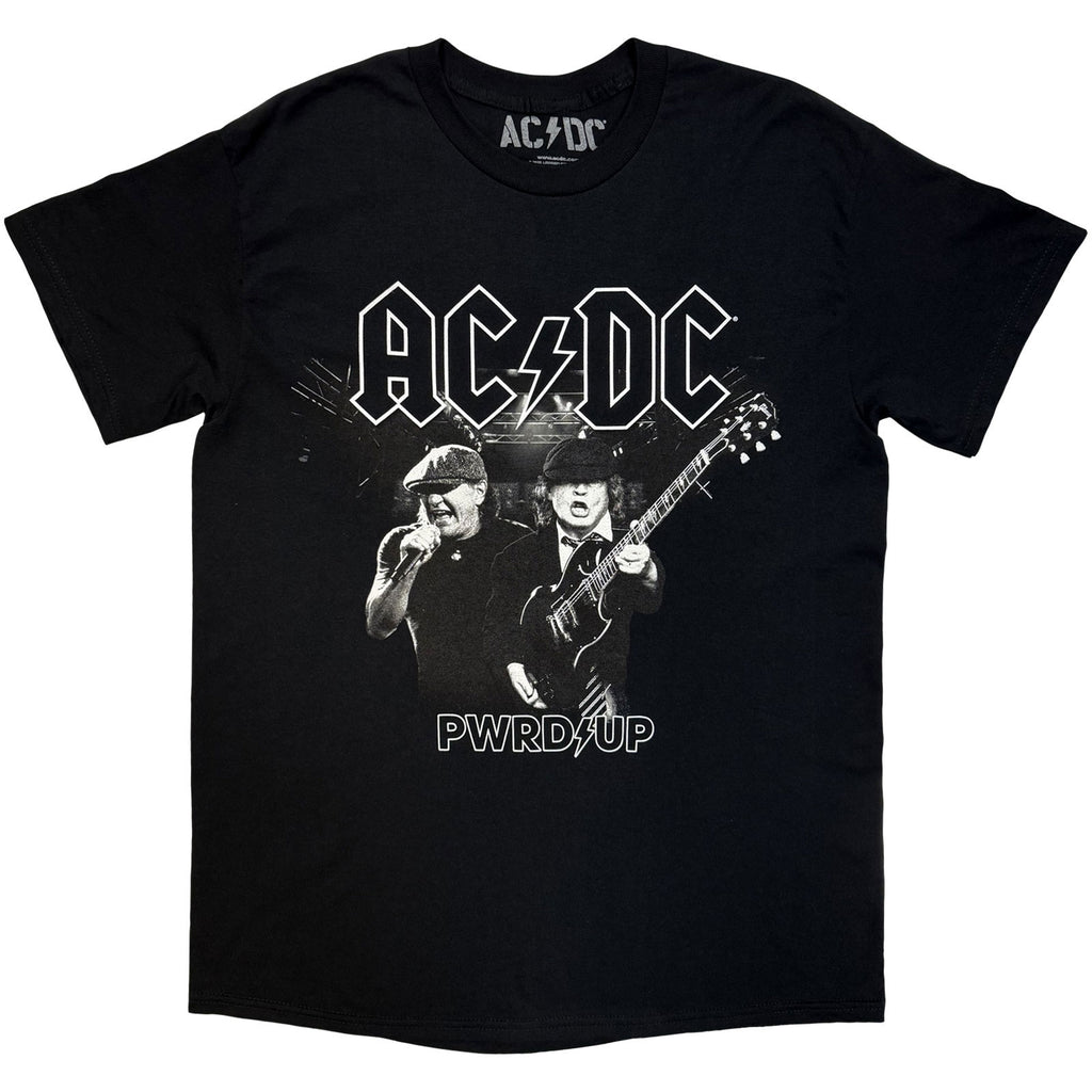 AC/DC Unisex T-Shirt: B&W Photo EU Tour ‘25 (Black) (Back Print & Ex-Tour)