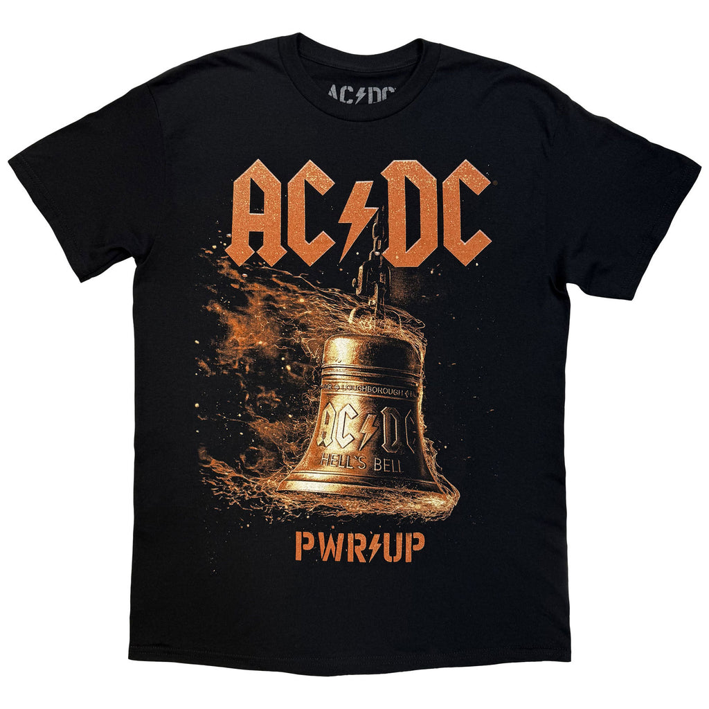 AC/DC Unisex T-Shirt: Bell Lightning EU Tour '25 (Black) (Back Print & Ex-Tour)