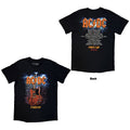 AC/DC Unisex T-Shirt: Guitar EU Tour '25 (Black) (Back Print & Ex-Tour)