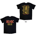 AC/DC Unisex T-Shirt: PWR-UP Logo World Tour '24-'25 (Black) (Back Print & Ex-Tour)