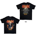 AC/DC Unisex T-Shirt: Angus Horns EU Tour '25 (Black) (Back Print & Ex-Tour)