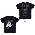 AC/DC Unisex T-Shirt: Angus Putland EU Tour '25 (Black) (Back Print & Ex-Tour)