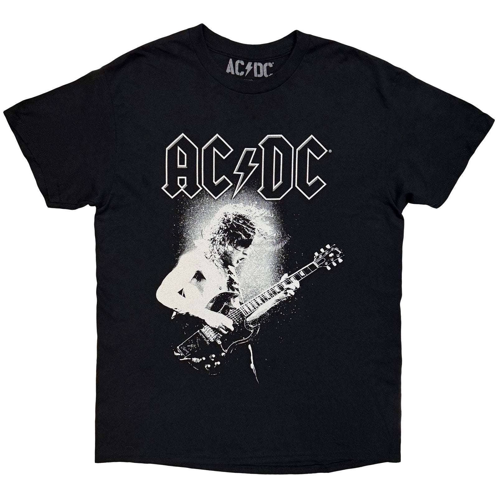 AC/DC Unisex T-Shirt: Angus Putland EU Tour '25 (Black) (Back Print & Ex-Tour)