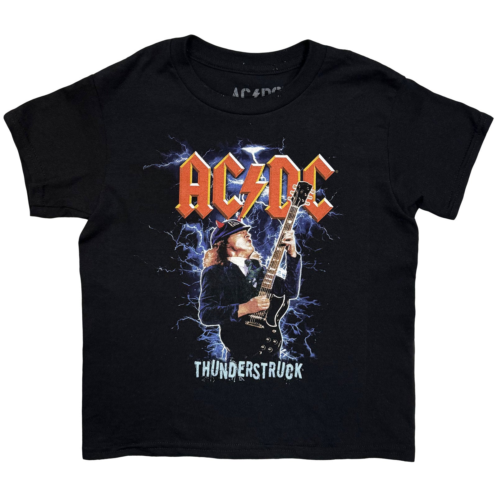 AC/DC Kids T-Shirt: Thunderstruck EU Tour '25 (Black) (Back Print & Ex-Tour)
