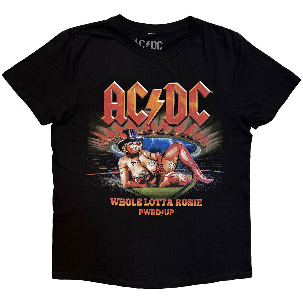 AC/DC Unisex T-Shirt: Whole Lotta Madrid EU Tour '25 (Black) (Back Print & Ex-Tour)