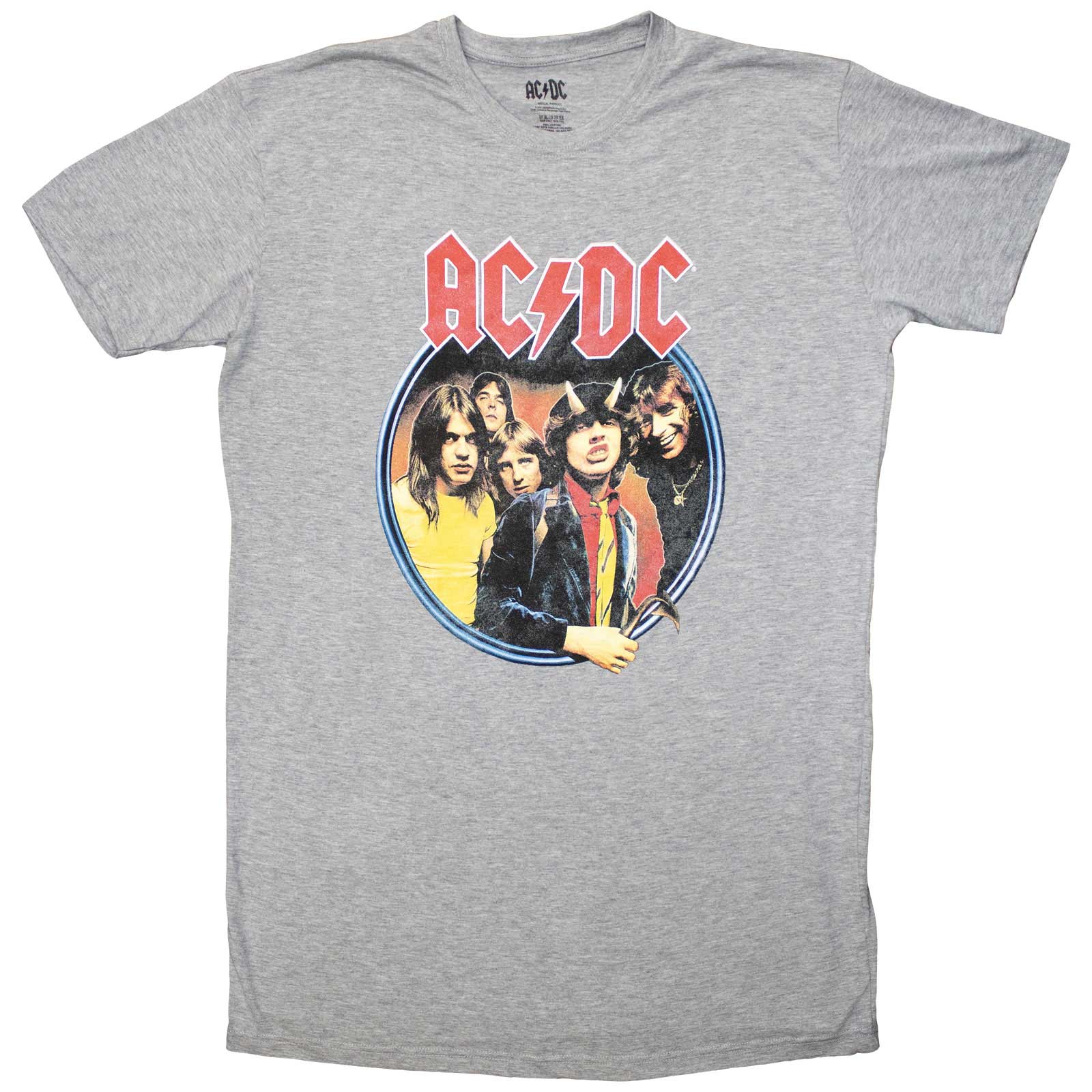 AC/DC Ladies T-Shirt Dress: Highway To Hell Circle (Grey)