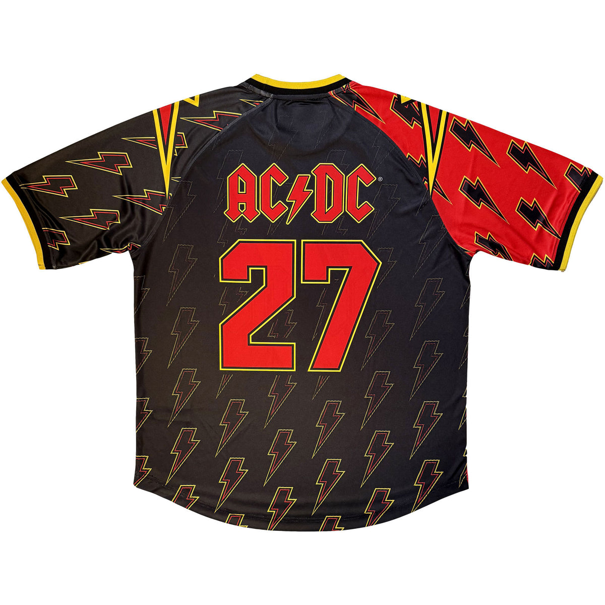 AC/DC Unisex Sports Jersey: Lightning Bolt '27 (Black) (All Over Print)