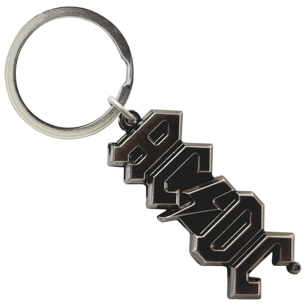 AC/DC Keychain: 3D Silver Logo