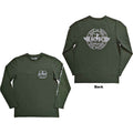 AC/DC Unisex Long Sleeve T-Shirt: Rock Or Bust (Green) (Back & Sleeve Print)