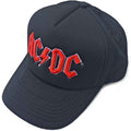 AC/DC Unisex Mesh Back Cap: Red Logo (Black)