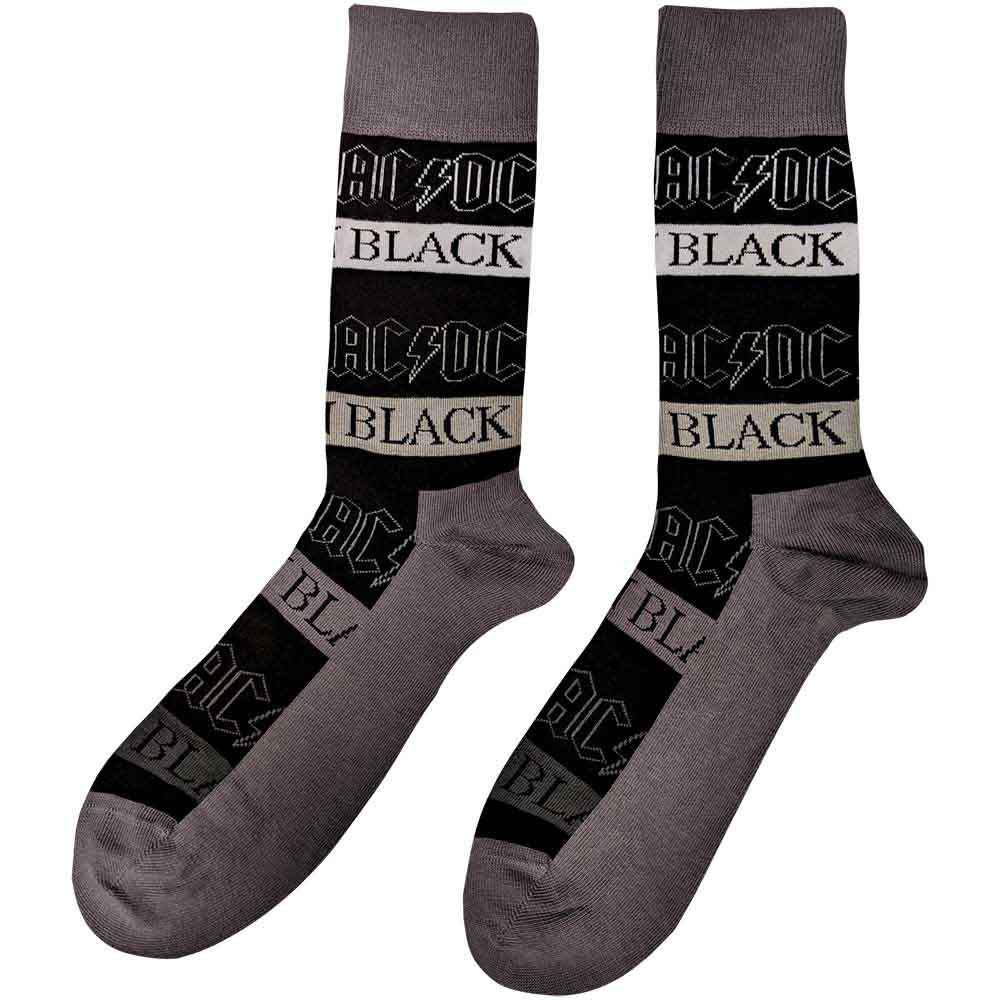 AC/DC Unisex Ankle Socks: Back In Black (Black) (UK Size 7 - 11)